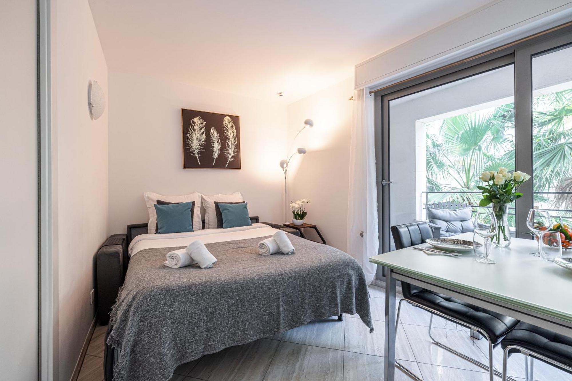 Studio Centre Terrasse Climatisation 50M Plage Menton Exterior photo