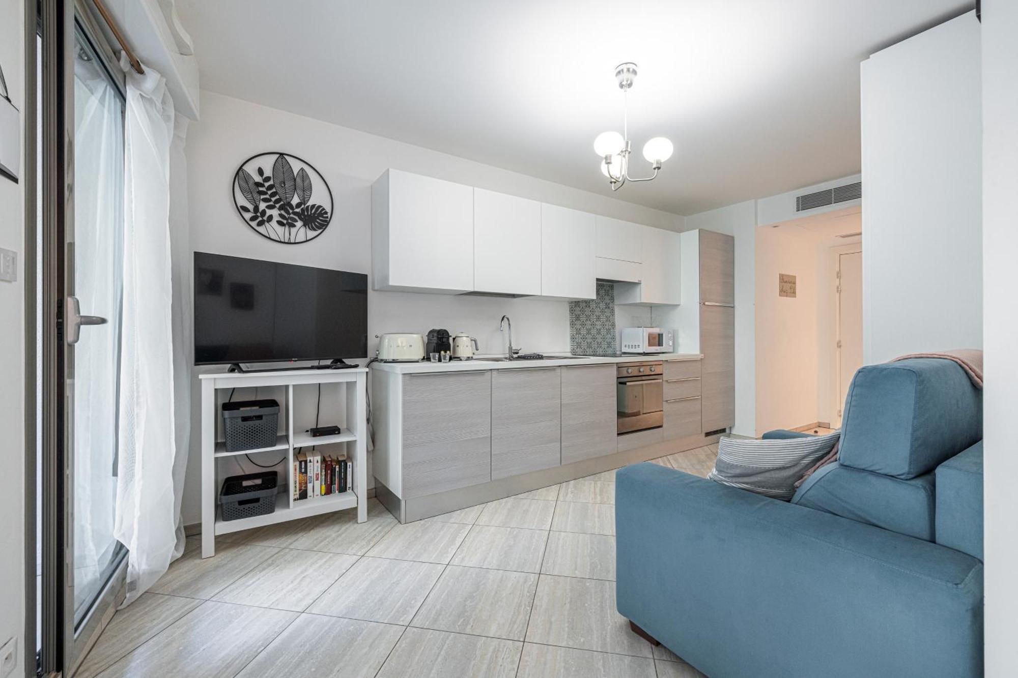 Studio Centre Terrasse Climatisation 50M Plage Menton Exterior photo
